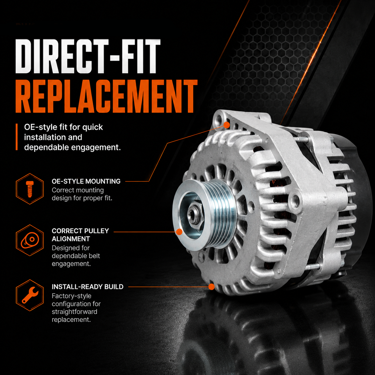 12V 145A Alternator fits GMC Chevy Silverado 1500 (2005-2006) 8302N-6G1