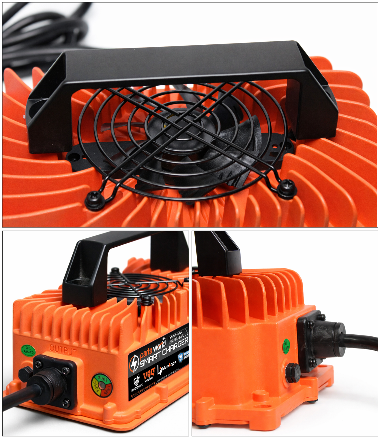 LithiumLogic™ 48V (Max 58.4V) 15A battery charger M8 Ring Terminals