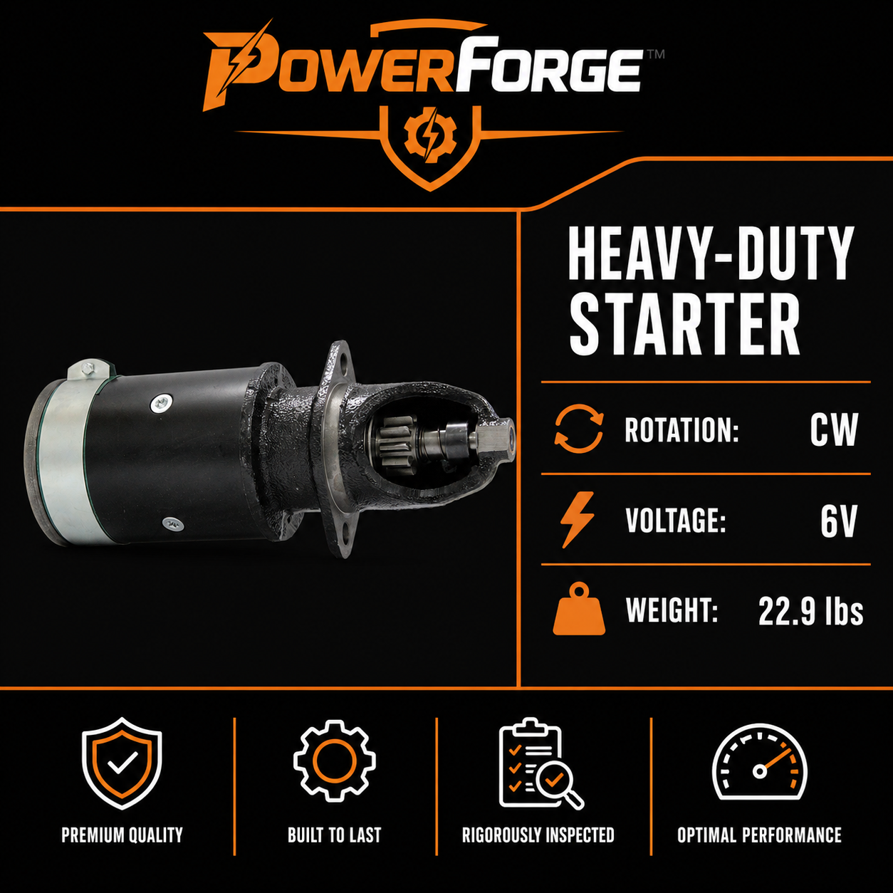 6V Starter Motor fits International Farmall H 1939-1953,Farmall MTA