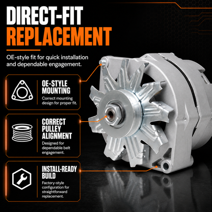 12V 72A Alternator fits Allis Chalmers 7000 7010, FORD 296C (1985-1992)